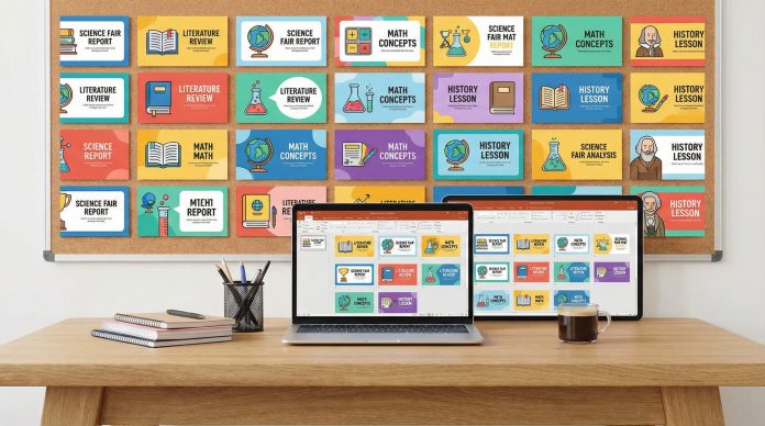 Free PowerPoint templates for teachers - collection of colorful educational presentation templates