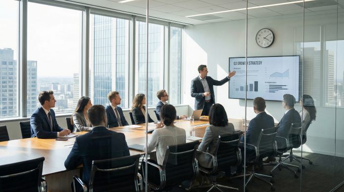 How many slides for a 15-minute presentation - professional presenting in boardroom