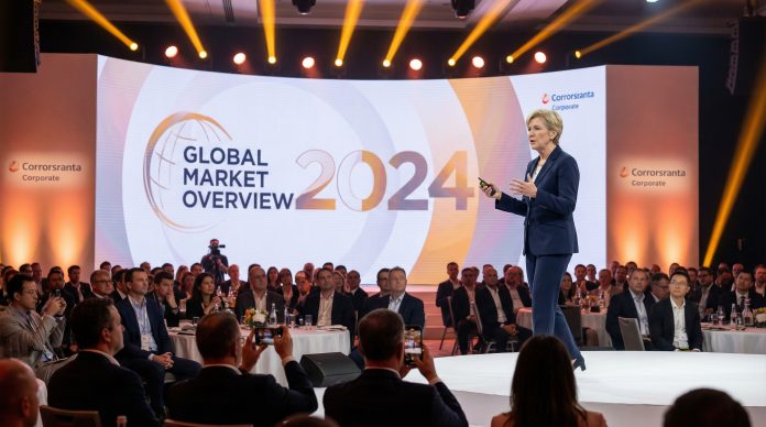 Presentation tips for professionals - executive delivering polished presentation on stage