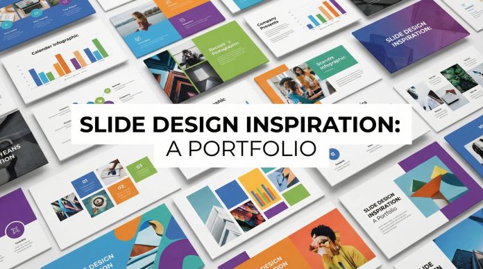Slide design ideas for PowerPoint - creative collage of beautiful presentation slides