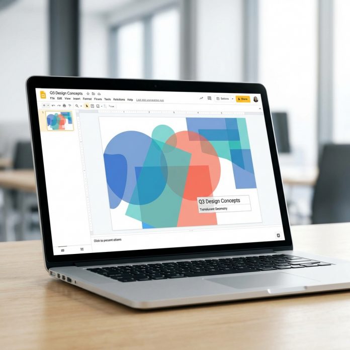 How to change opacity of a shape in Google Slides